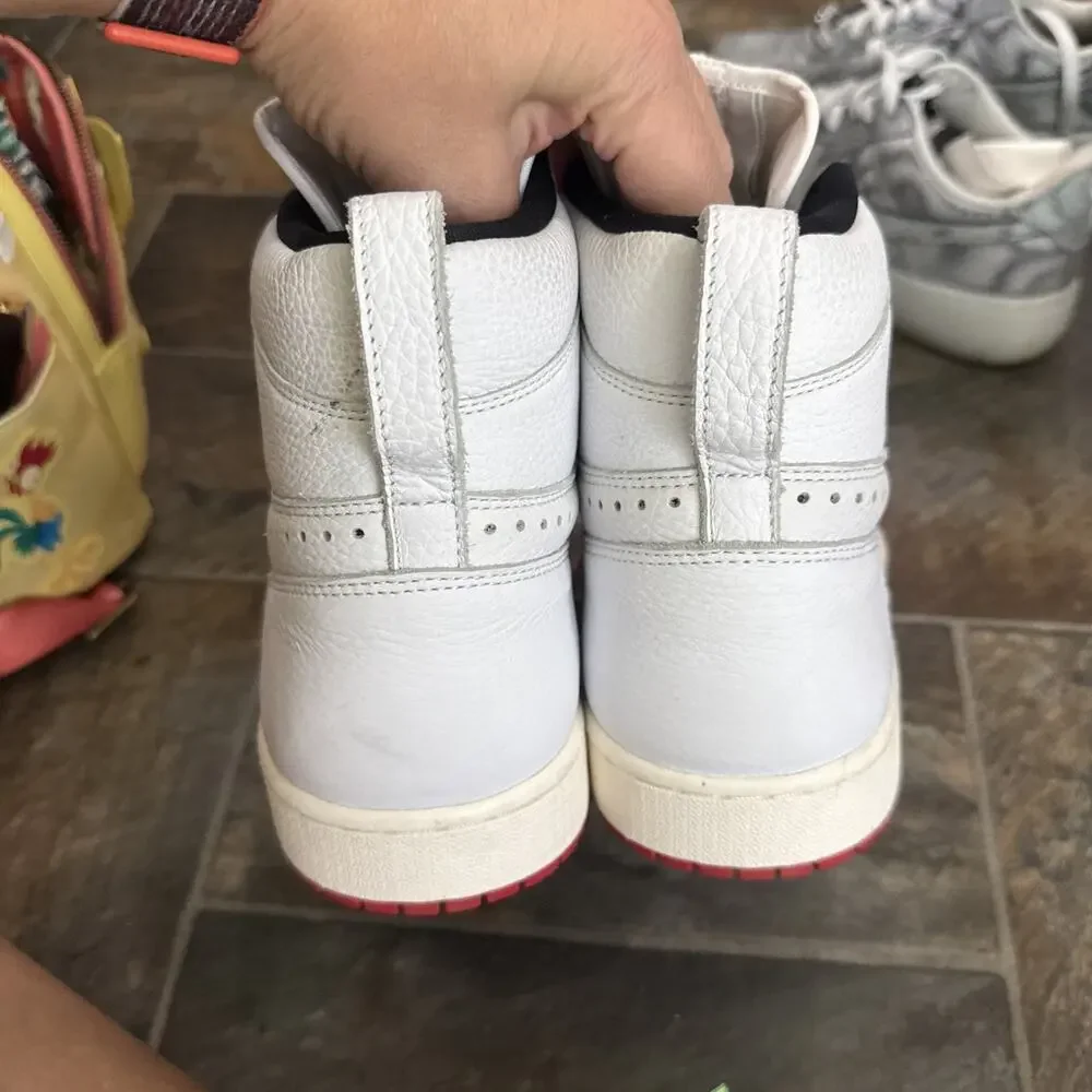 Size 13 - Air Jordan 1 Retro Zip High White University Red LEP
